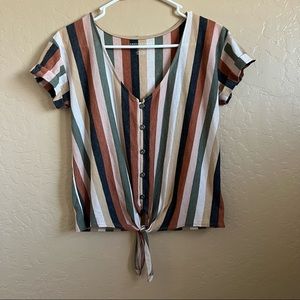 American Eagle Striped Tie Top - Size XS
